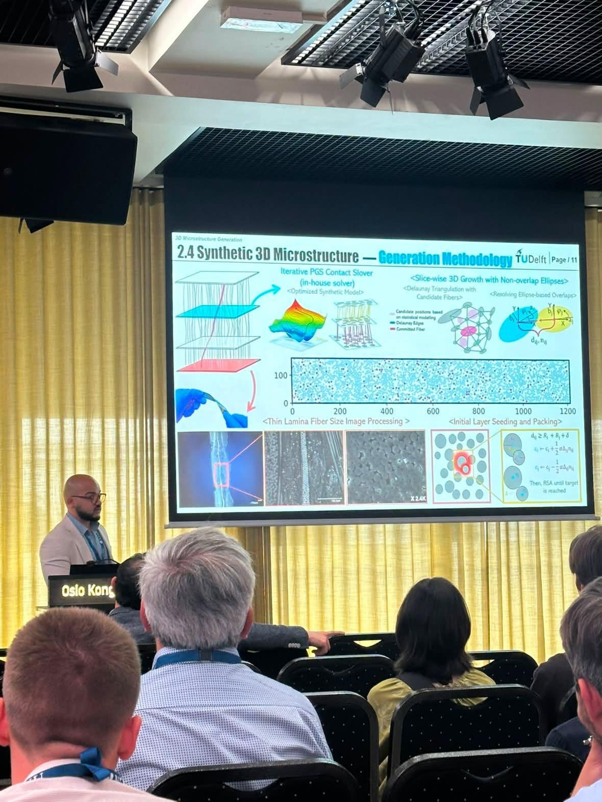 Presented at ECCM22 in Oslo on statistically equivalent 3D CFRP microstructure generation – photo 1