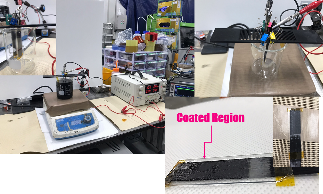 Electrophoretic Deposition (EPD) of LFP on Carbon Fiber – photo 2