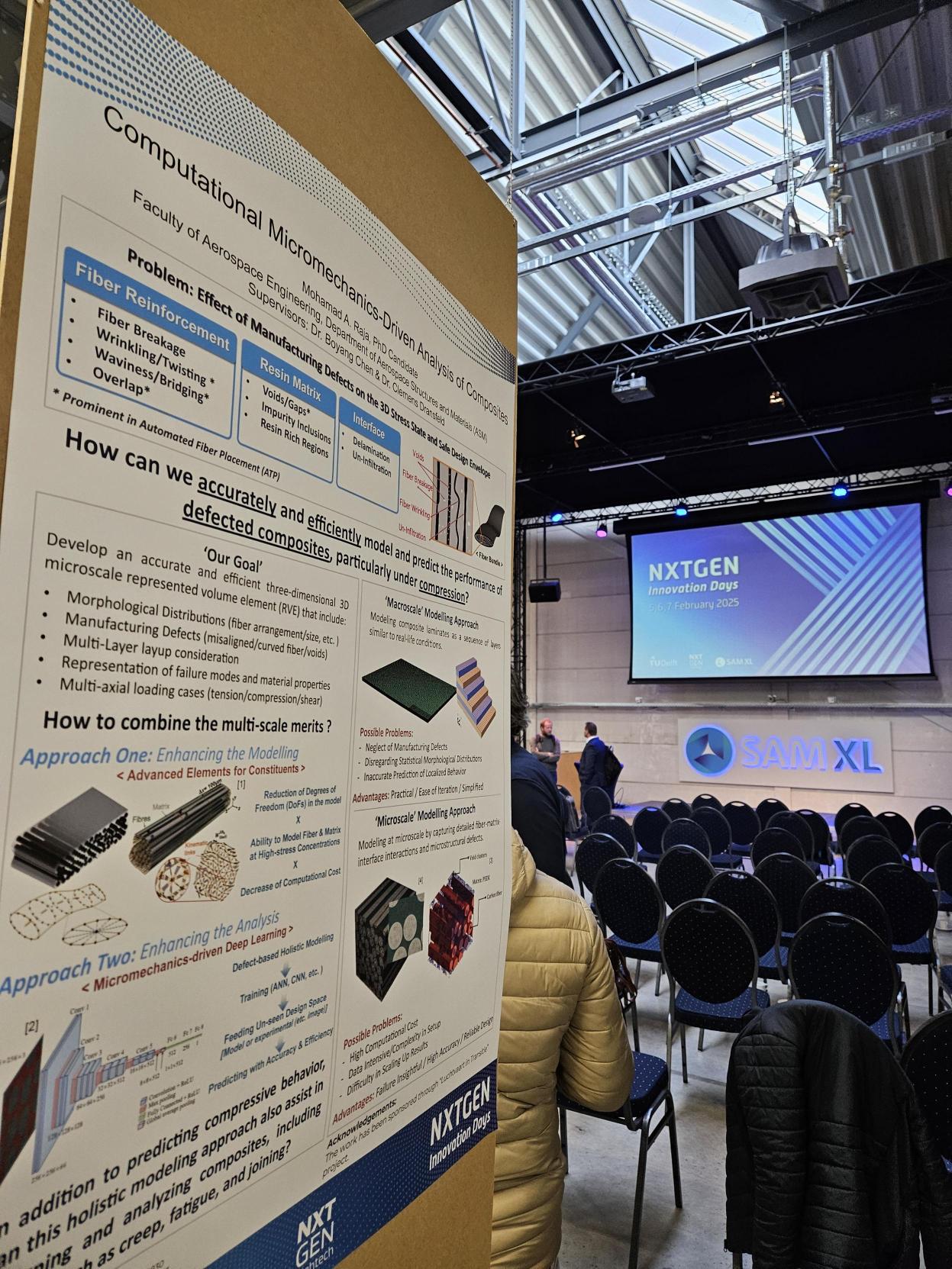 Poster at NXTGEN Innovation Days, Inauguration & Symposium Delft TapeLab – open research facility for unidirectional thermoplastic composites. Great Event. – photo 2